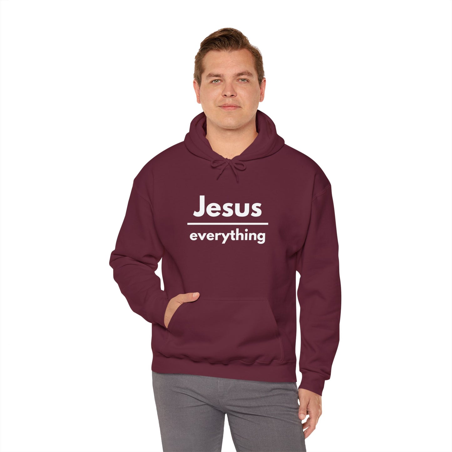 Jesus Over Everything Heavy Blend™ Hoodie