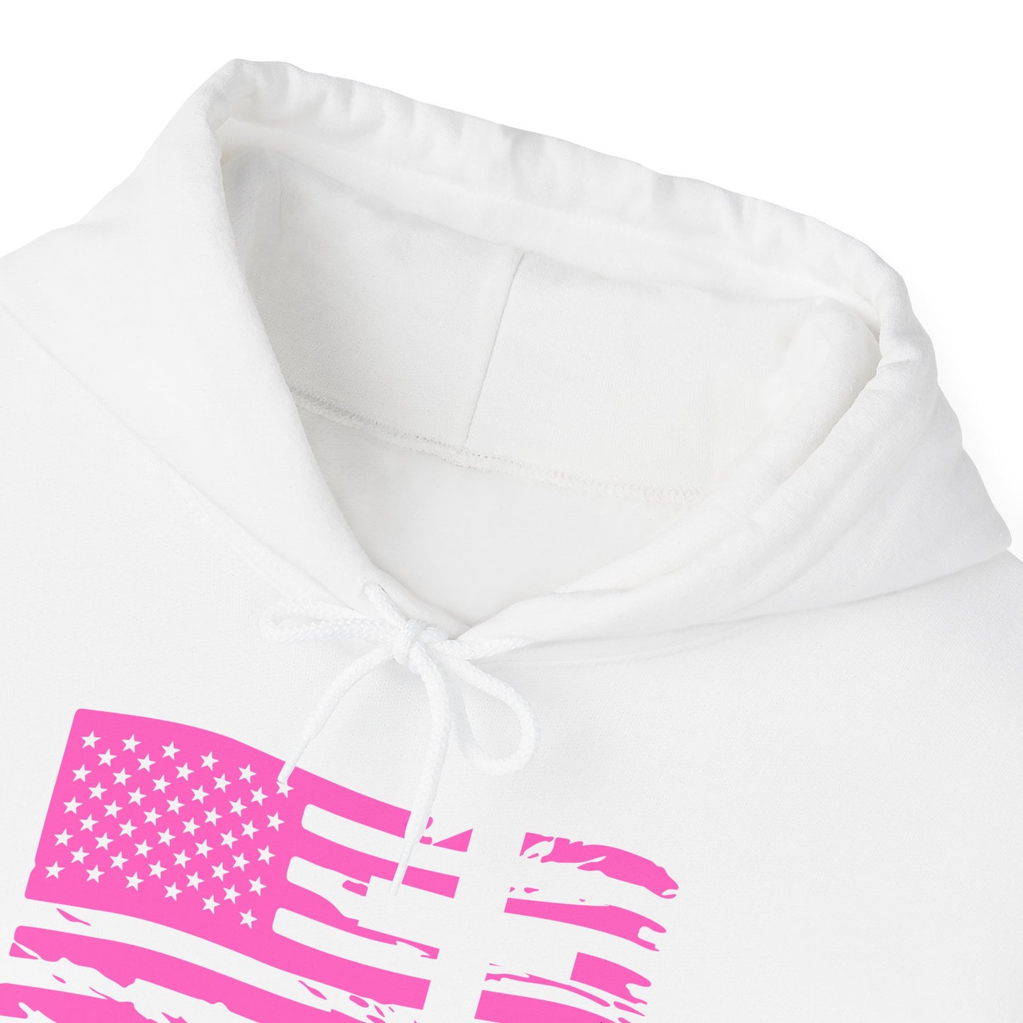 Faith Over Fear//2 Tim. 1:7 Unisex Heavy Blend™ Hooded Sweatshirt (Pink//Front Design)