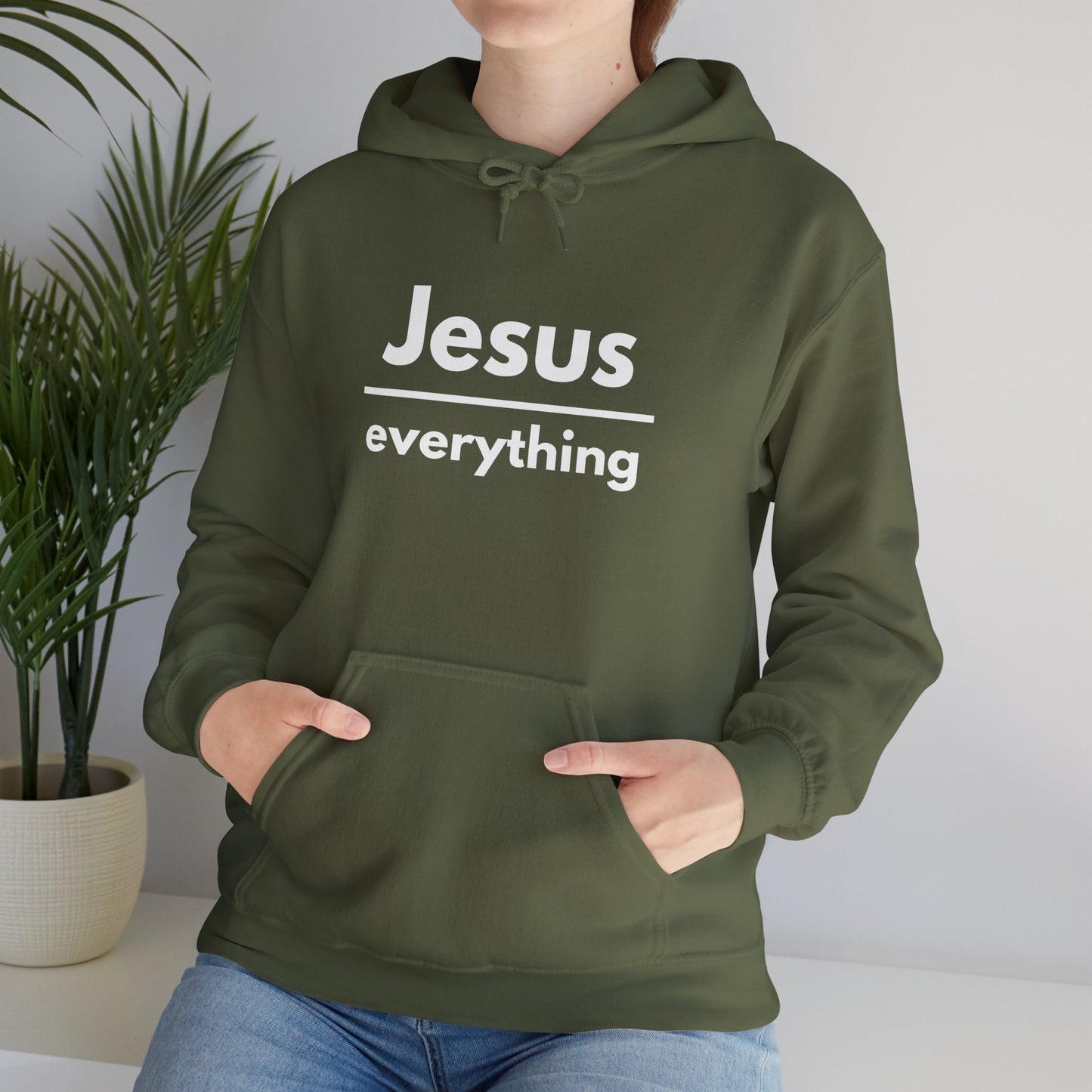 Jesus Over Everything Heavy Blend™ Hoodie