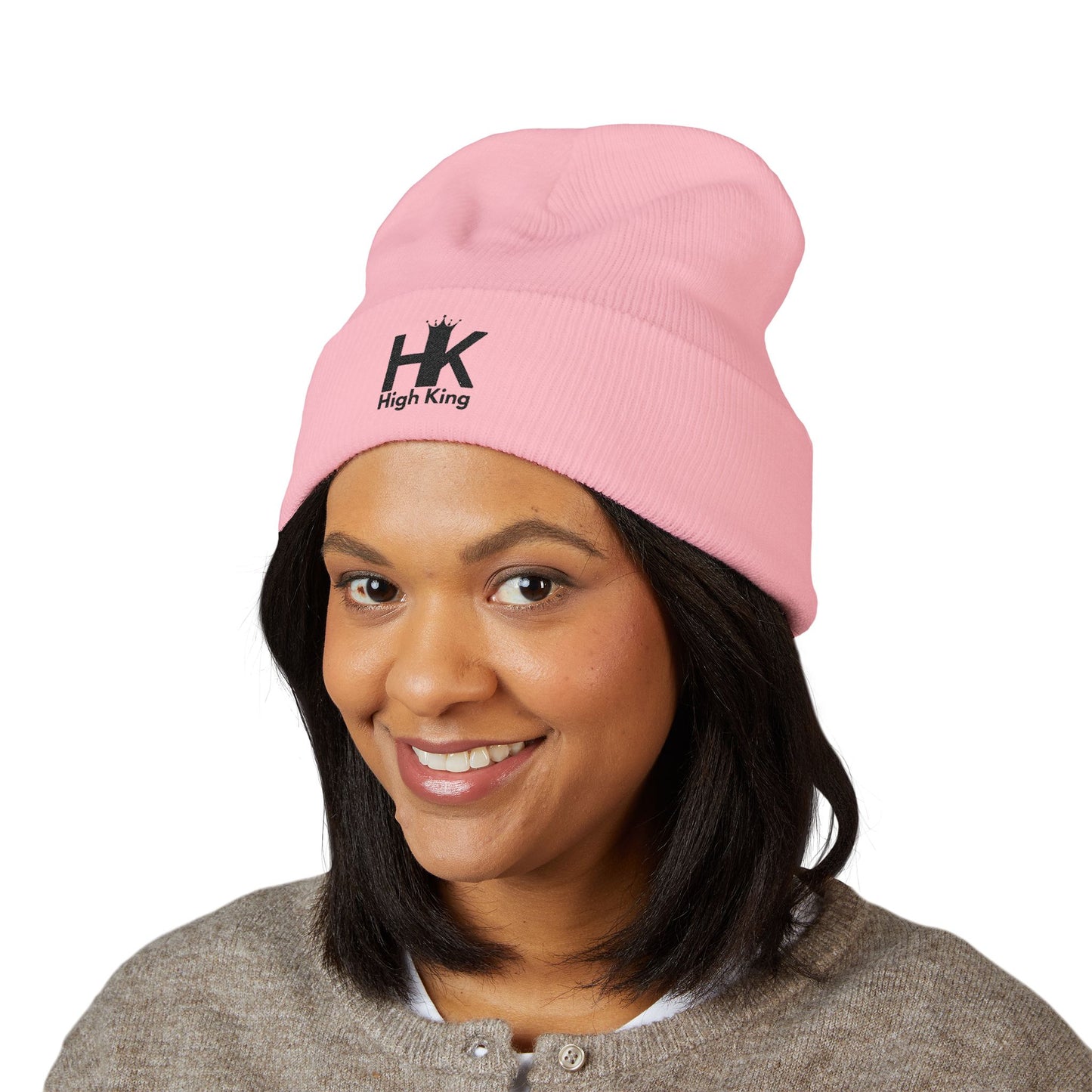 High King Cuffed Beanie with Embroidered Logo