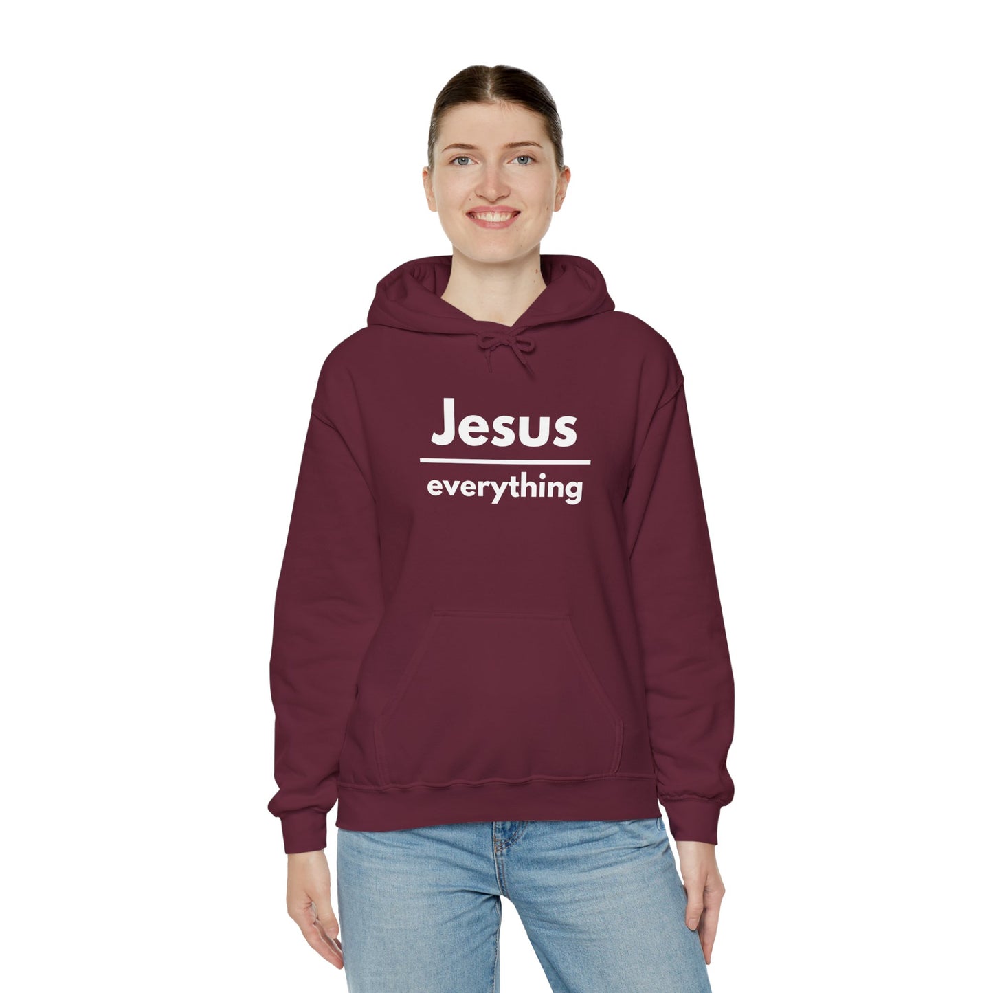 Jesus Over Everything Heavy Blend™ Hoodie