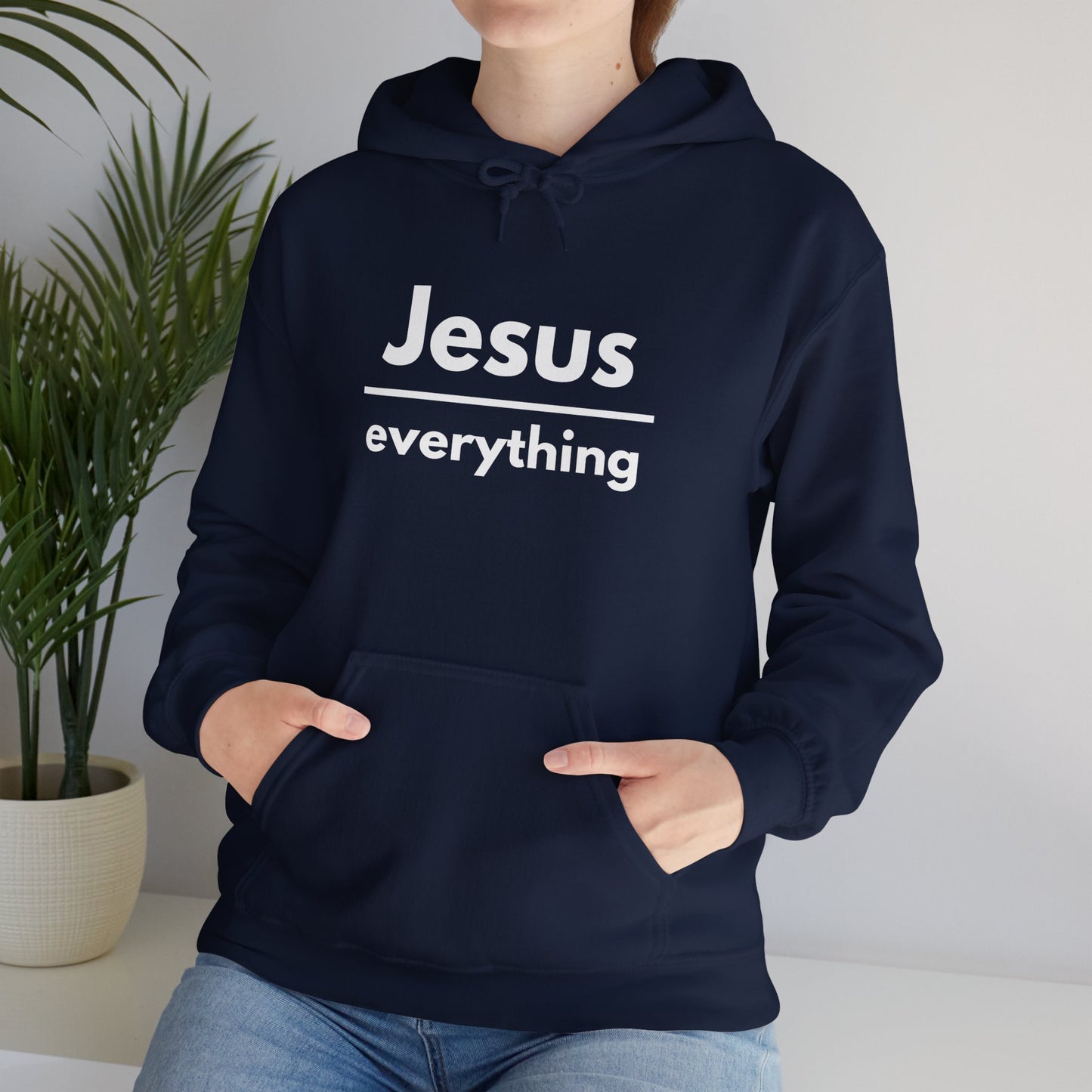 Jesus Over Everything Heavy Blend™ Hoodie