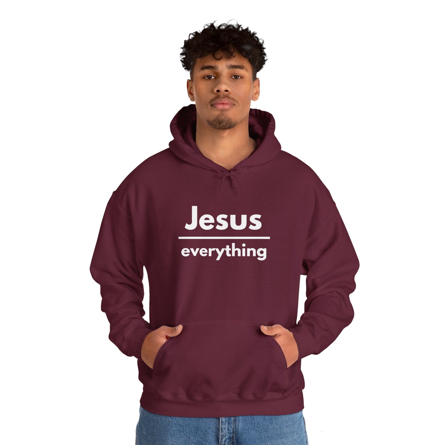 Jesus Over Everything Heavy Blend™ Hoodie