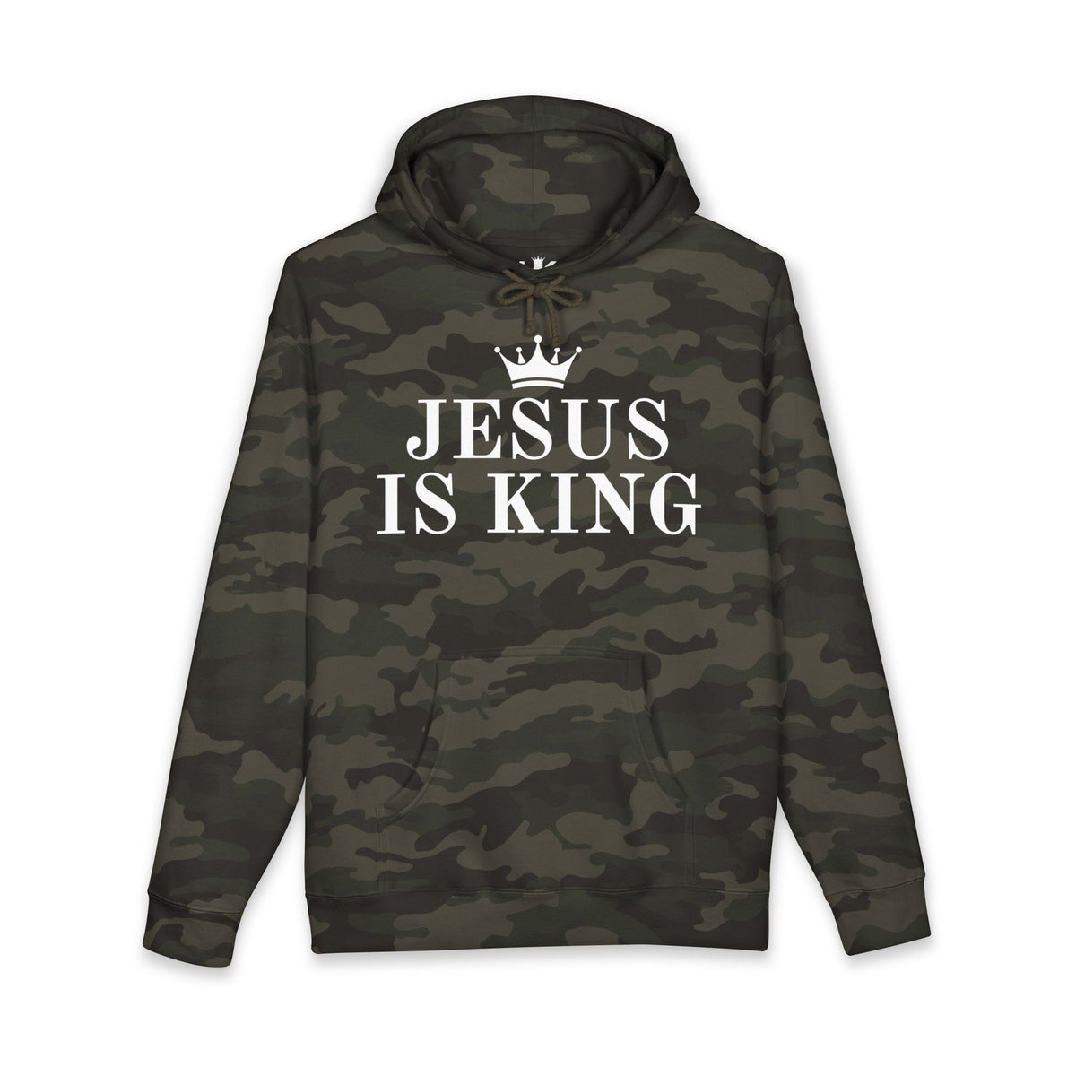 Jesus Is King Hoodie — Faith-Inspired Crown Graphic Pullover