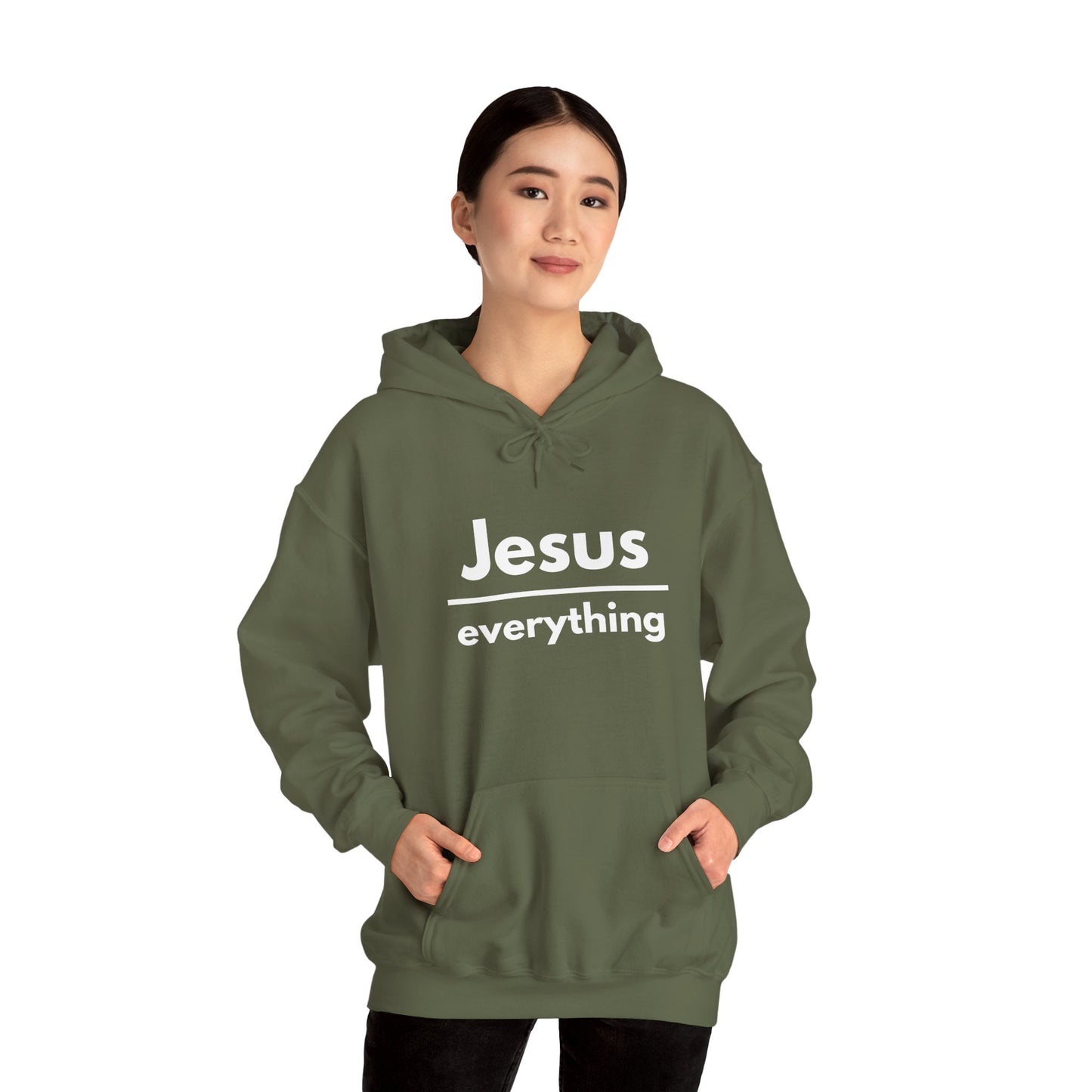 Jesus Over Everything Heavy Blend™ Hoodie