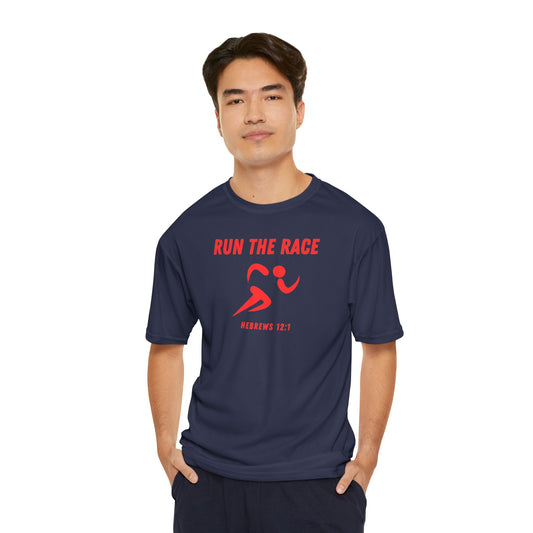 Run the Race Performance T-Shirt (red print // other colors available)