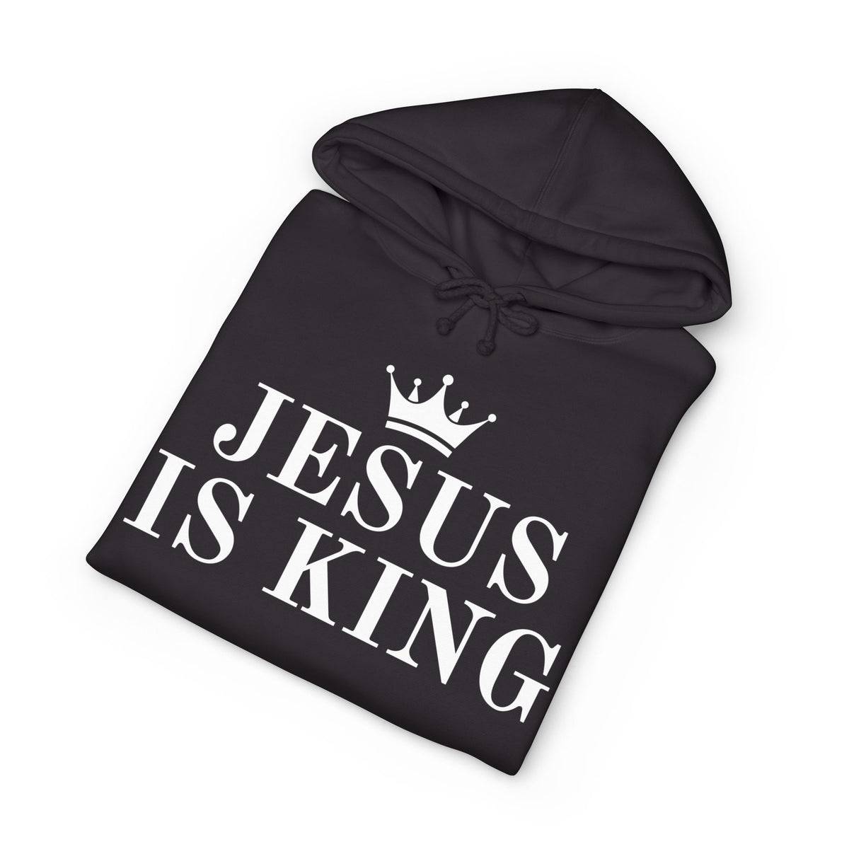 Jesus Is King Hoodie — Faith-Inspired Crown Graphic Pullover